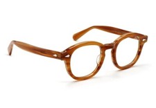 Occhiale Tipo Johnny Depp Simile a Moscot Lenti Trasparenti, Blonde