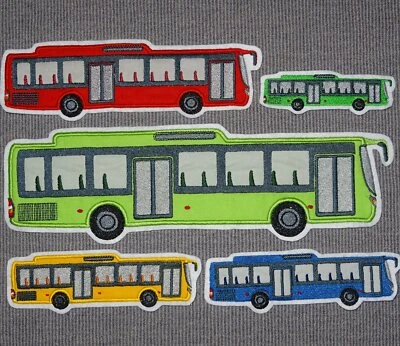 MARKENLOS Bus in Wunschfarbe Applikation Handmade Patch