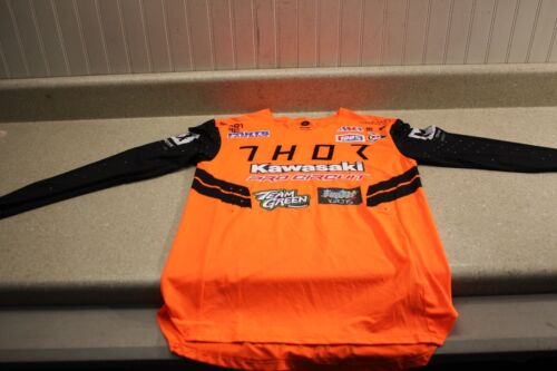 Tanner Ward #484 Team Green Kawasaki Thor Jersey Orange Size Medium 2397 G1 - Picture 1 of 16