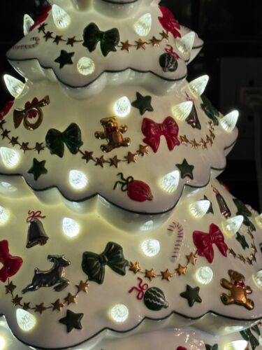 "Árbol mágico de Navidad Danbury vintage como nuevo porcelana blanca iluminada vacaciones 19""" - Imagen 4 de 22