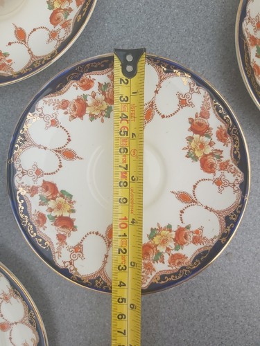 Vintage Myott Son & Co Rosemary Floral Tea Cup Saucer Plate Set Decorative China - Foto 20 di 20