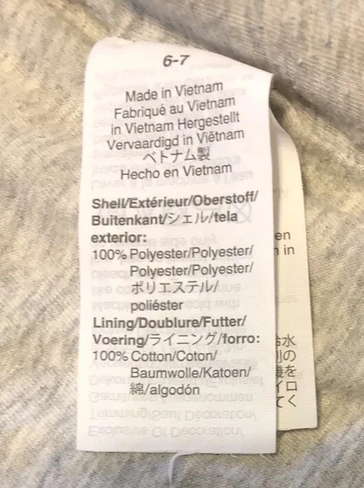 CREWCUTS Talla 6/7 Niñas Marfil Sherpa Con Capucha Oso Chaqueta Abrigo Foto 3 de 4