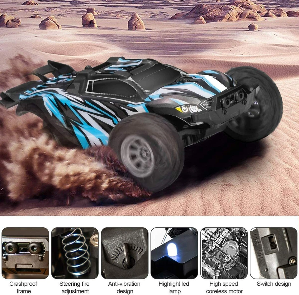 Veículo caminhão carro off-road Monster Truck controle remoto 2.4G 1:32 2WD - Imagem 3 de 4