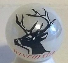 Winchester Deer 1" Glass Logo Marble