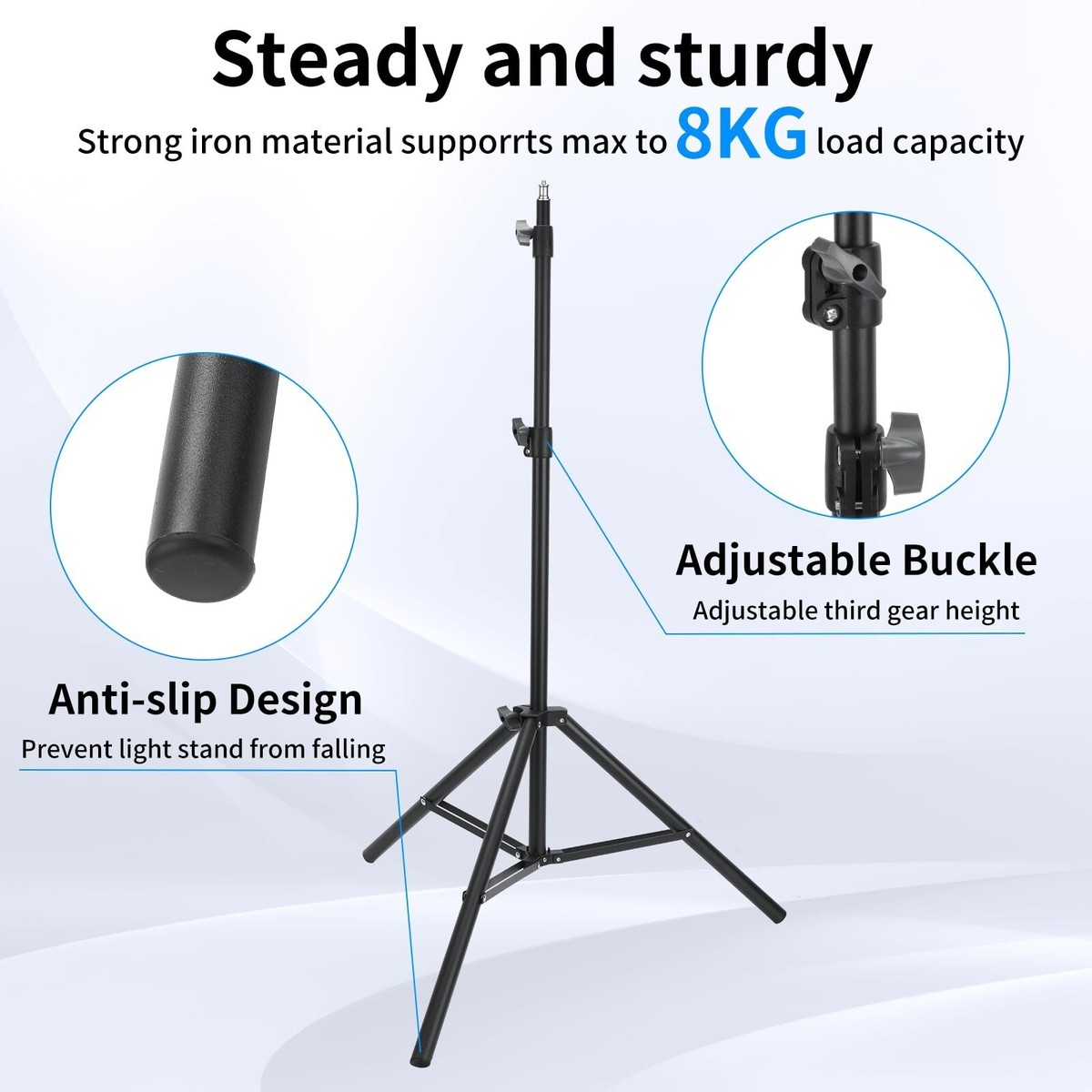 Video Statief Voor Camera EMART Light Stands 7ft 2.1m Aluminium ...