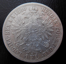 AUSTRIA / FRANZ JOSEPH - SILVER 1 FLORIN / 1880