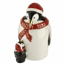 NEW Spode PENGUIN 7.5" Christmas Holiday CANDY & SNACK JAR - RETIRED - NIB