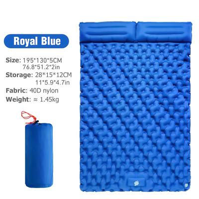 Double Inflatable Mattress Outdoor Sleeping Mat Camping Air Mattress