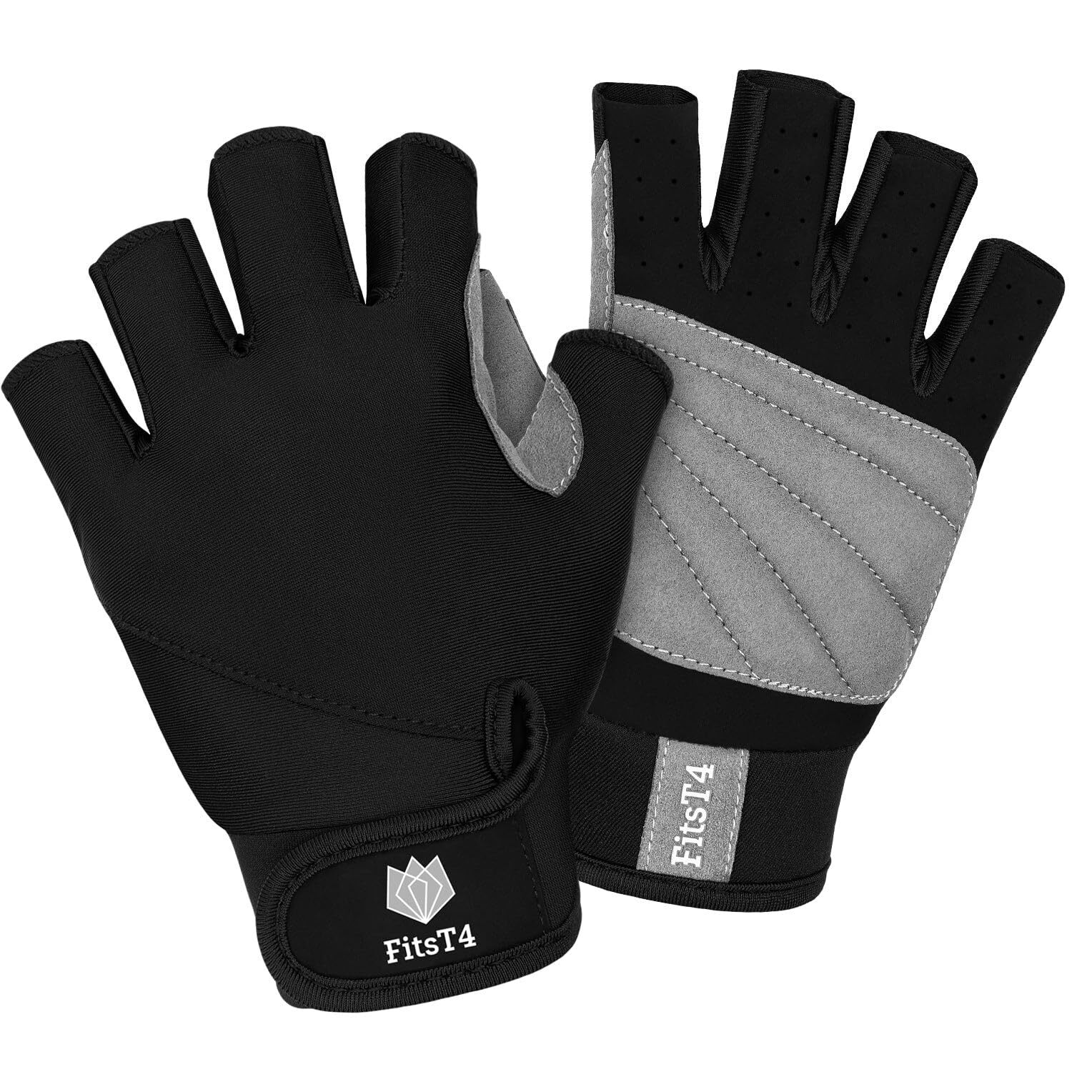 FitsT4 Sports Half Finger Padded Palm Gloves for Diving, Sailing, Jet