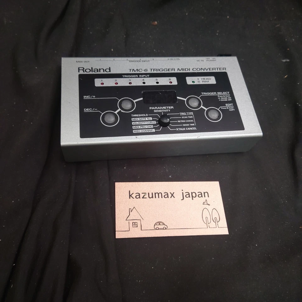 Roland TMC-6 Gatillo MIDI Convertidor V-Drum con Adaptador Funcionamiento Confirmado Japón Foto 4 de 4
