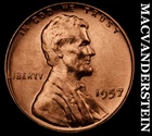1957 Lincoln Wheat Cent - Choice Gem Brilliant Unc  No Reserve  #G7931
