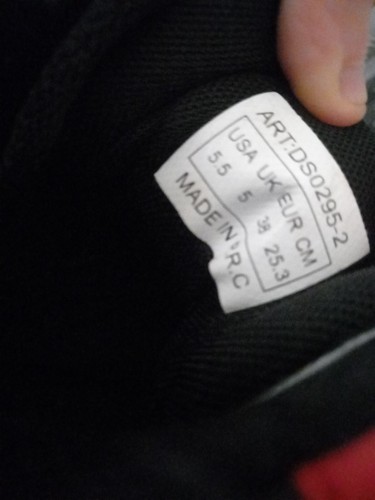 Nike Air Jordan 1 High Top Black/Gym Red White Aj1 Size 5uk - Picture 4 of 5
