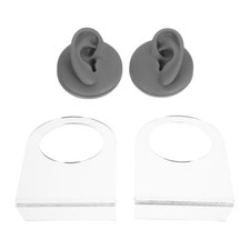2 Pcs Silicone Ear Models Left And Right Flexible Fake Ear For Piercing Display