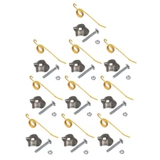 50 Pack Hay Rake Teeth w/ Clips & Hardware NE400033 Fits New Idea 402 280744