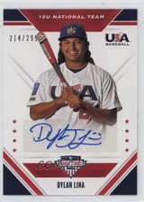 2020 Panini USA Baseball Stars & Stripes 214/299 Dylan Lina #15U-DL Auto 1cx3
