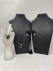 Silver Stamped/Unstamped Chain-Pendant-Bracelet-Earrings-Ring (5 Pcs) 30.2gr — photo 1