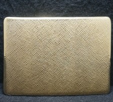 XC11154 AMAZING VINTAGE 1970s RECTANGLE UNISEX FASHION GOLDTONE BELT BUCKLE