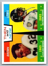 2005 Topps Heritage Then and Now  Jim Brown/Jamal Lewis TN6