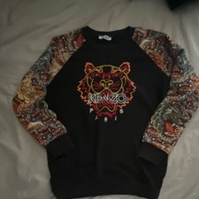 KENZO Herren Pullover M schwarz Tiger-Logo be...