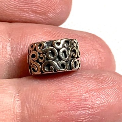 Pandora Hinged Scroll Snap On Sterling Silver 925 Charm One Size