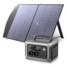 R600 Portable Power Station with Solar Panel 100W , 600W 299Wh Lifepo4 Solar Gen