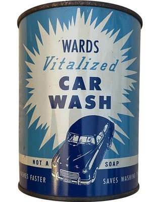 Vintage Wards Vitalized Car Wash Can Extremely Clean