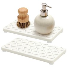 Small Fast Quick Dry Bathroom Counter Tray Water Absorbing Stone Trays for Sink