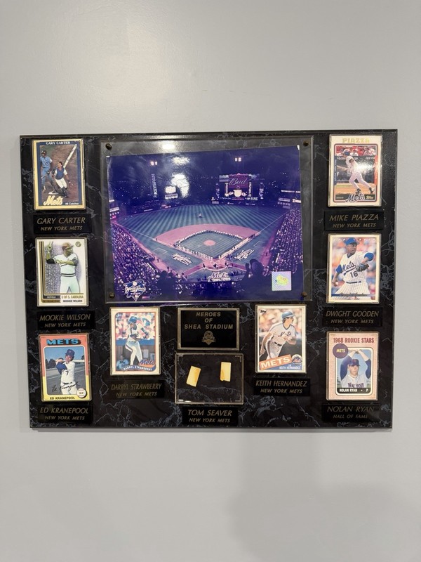New York Mets "Heroes of Shea Stadium" 20x16 Faux Marble Frame w/ COA