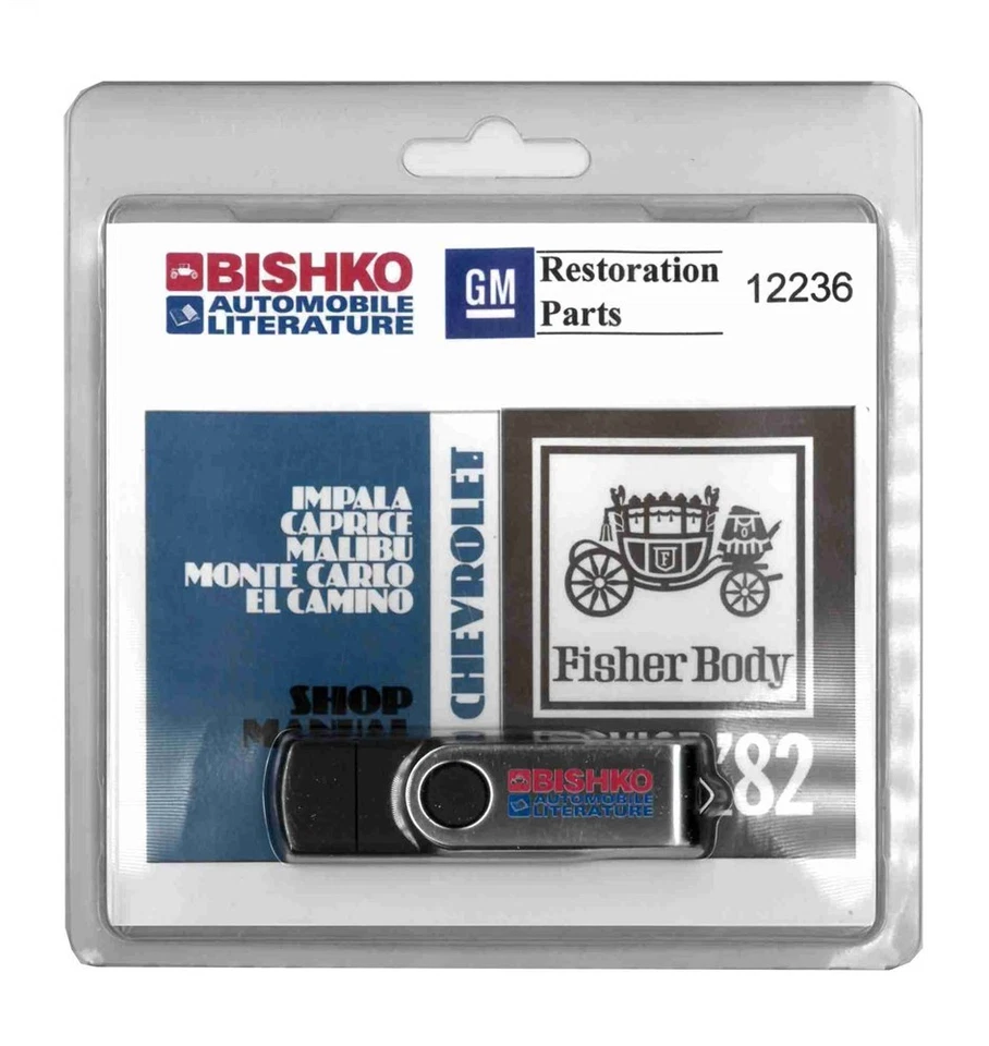Chevrolet Caprice Monte Carlo Impala Malibu 1982 El Camino manual de tienda USB Foto 2 de 3