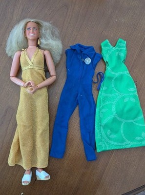 Jamie Sommers Bionic Woman Doll Lindsay Wagner Excellent Green Dress Jumpsuit