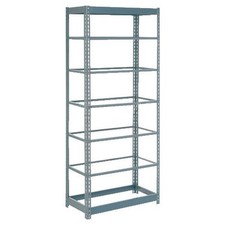Boltless Heavy Duty Shelving 36"W x 12"D x 96"H 7 Shelves No Deck