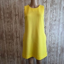 Tommy Hilfiger Yellow Sleeveless Shift Dress Size 6