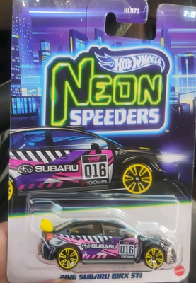 #ad #ad 2026 Hot Wheels Neon Speeders 2016 Subaru WRX STi Chase Metal Base Rare $14.99