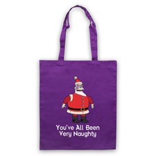 FUTURE CARTOON ROBOT SANTA UNOFFICIAL ALL BEEN NAUGHTY TOTE BAG LIFE SHOPPER