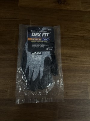 Dex Fit Level 5 Cut Resistant Gloves Cru553 3D Comfort Stretch Fit, Extra small