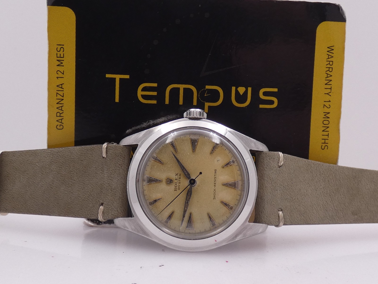 ROLEX OYSTER PRECISION SHOCK-RESISTING 6082 STEEL '1951 MANUAL SERVICED WATCH