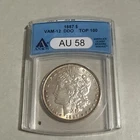 1887 $1 MORGAN DOLLAR Top 100 VAM-12  DDO ANACS AU 58  Toned