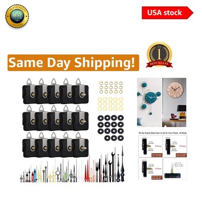 Elegant 15-Piece Clock Replacement Kit: Includes 16 Stylish Hands & Silent Motor