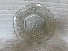 Set Of 4 Pfaltzgraff Summer Breeze Etched Blue And Green Footed Ice Tea Glass