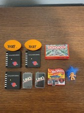 Lot of World's Smallest Toys Nerf, Monopoly, Colorforms, UNO, Hot Wheels, Troll