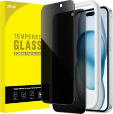 JETech Privacy Screen Protector for iPhone 15 Plus 15 Plus, Black 