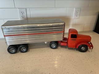 Vintage SMITH MILLER Semi Tractor Trailer Truck by Smitty Toys Famous Miniatures