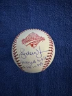 ANDRUW JONES SIGNED YOUNGEST TO HIT A HR IN WS HISTORY OML 1996 WS BASEBALL JSA