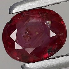 0.55ct t.w 5.1x4.1mm Oval Natural Heated Cranberry Reddish Pink Sapphire, Madaga
