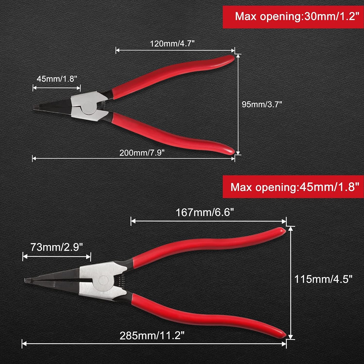 Lock Ring Pliers Set Flat Snap Ring Pliers Special Circlip Pliers Reverse Pliers