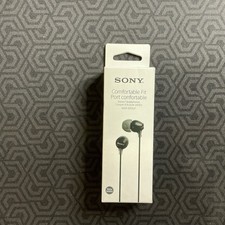 BRAND NEW SONY COMFORTABLE FIT PORT CONFORTABLE HEADPHONES BLACK MDR-EX15LPBZ 