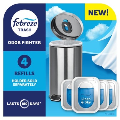 Febreze Trash Odor Fighter, Can Air 0.66 Fl Oz (Pack of 1), Blue