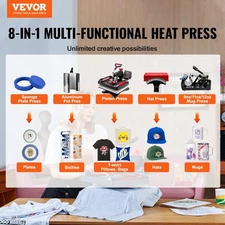 New Heat Press Machine 12 x 15 Inch 8 in 1 Heat Press Sublimation Machine 360?