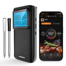 INKBIRD 305 m/1000ft Wireless BBQ Thermometer 25H Cooking Time 5G WiFi Connect