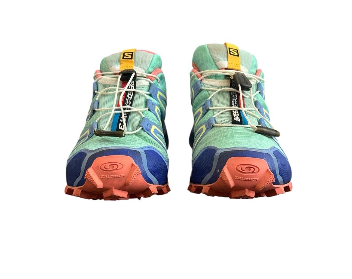 Scarpe da corsa Salomon Speedcross 3 donna taglia 7 5 Ortholite blu verde rosa